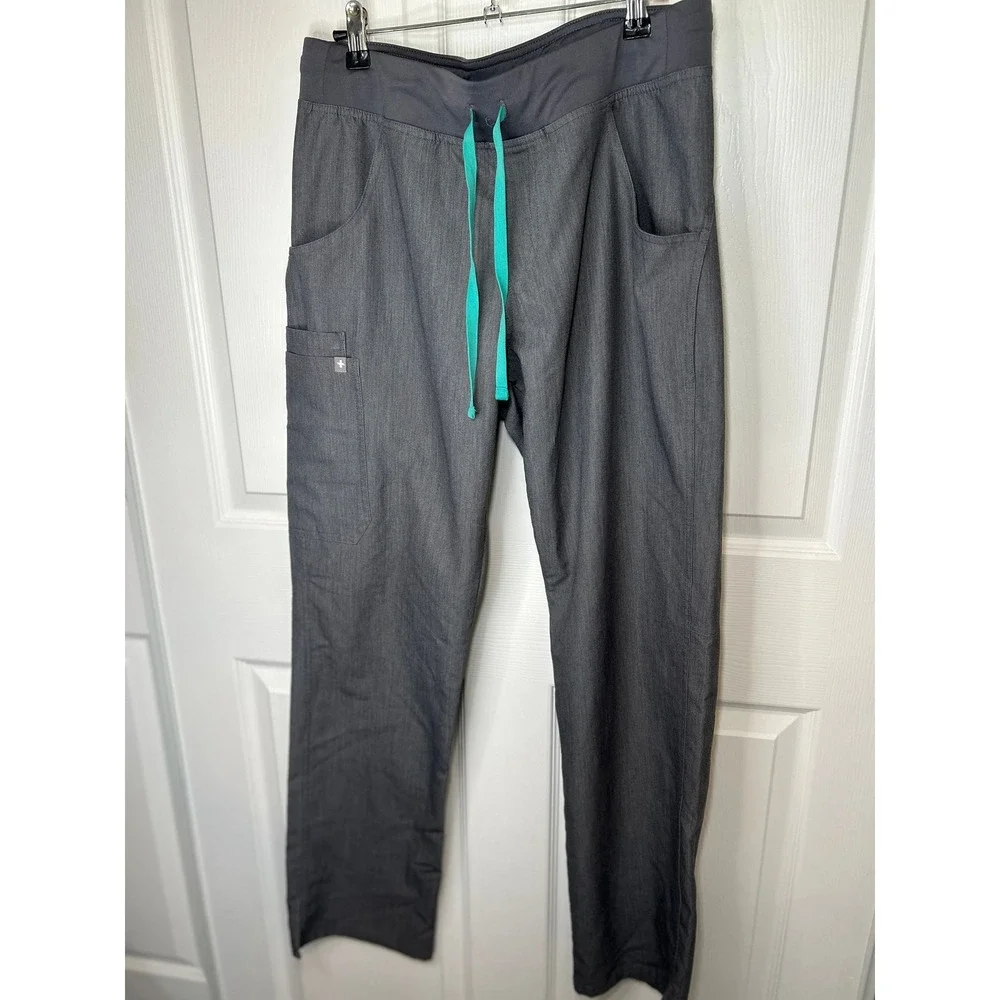 FIGS Kade Cargo Scrub Pants Men's M Tall Gray Technical Collection‎ Straight Leg